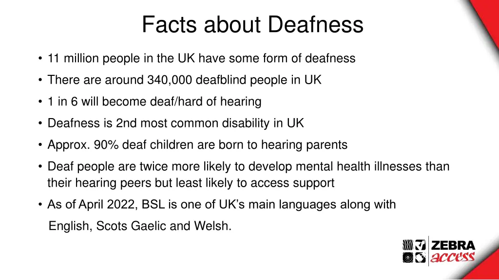 facts about deafness