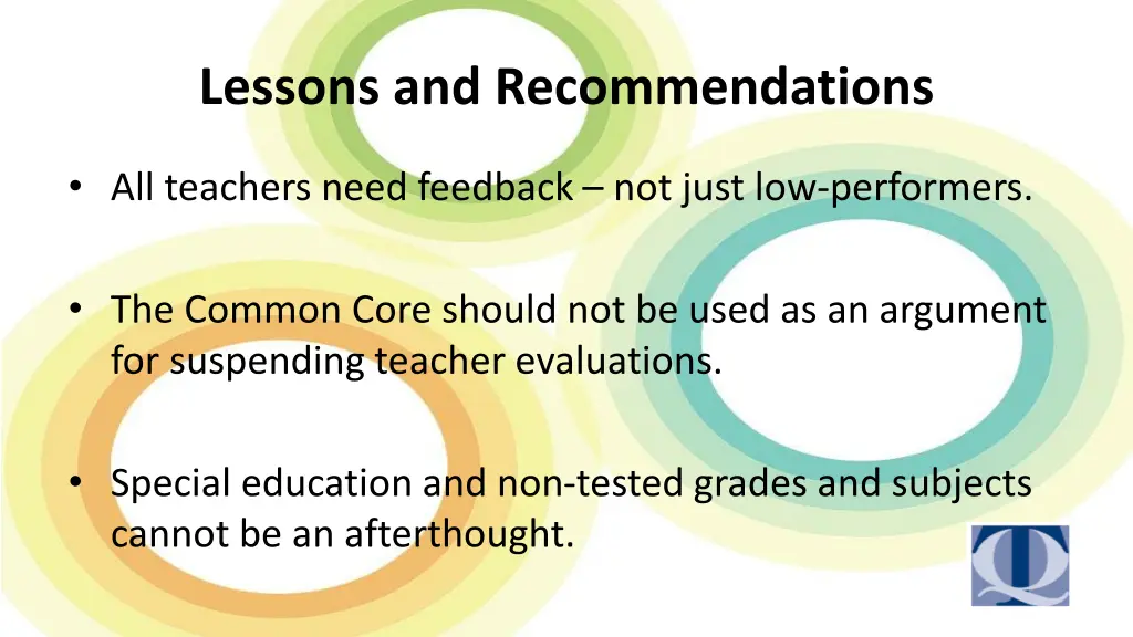 lessons and recommendations 1