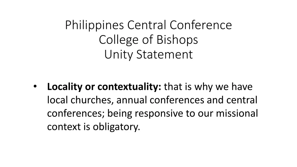 philippines central conference college of bishops