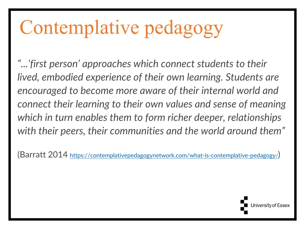 contemplative pedagogy