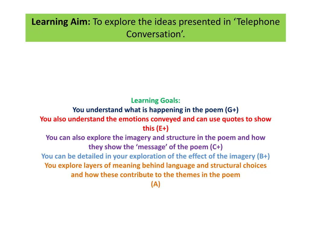 learning aim to explore the ideas presented 1