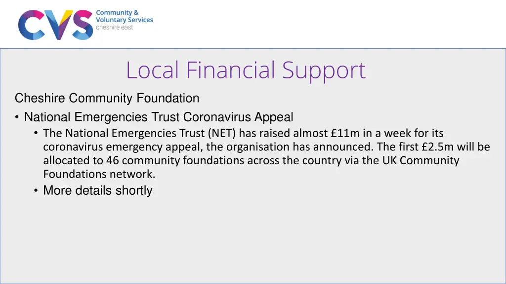 local financial support cheshire community 1