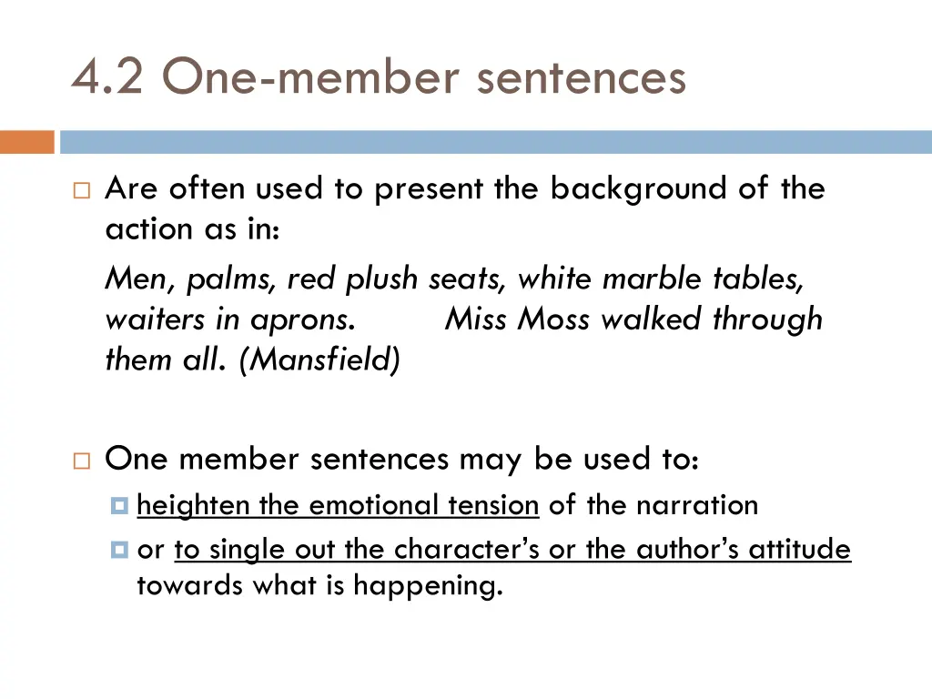 4 2 one member sentences