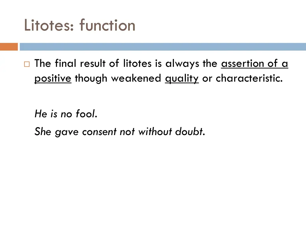 litotes function