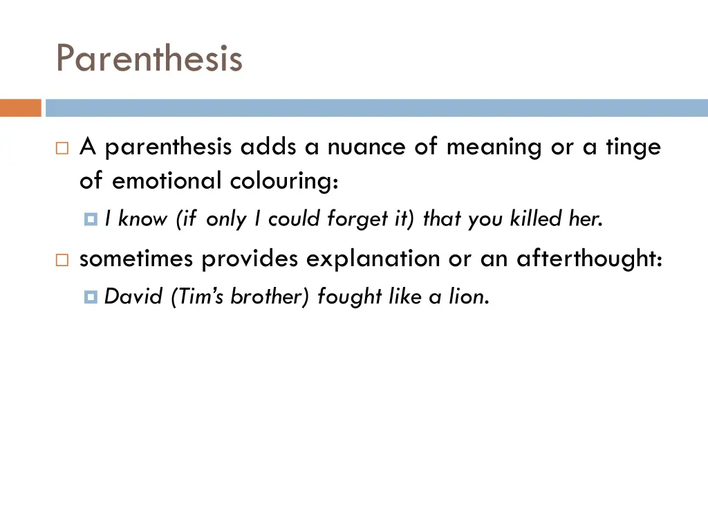 parenthesis