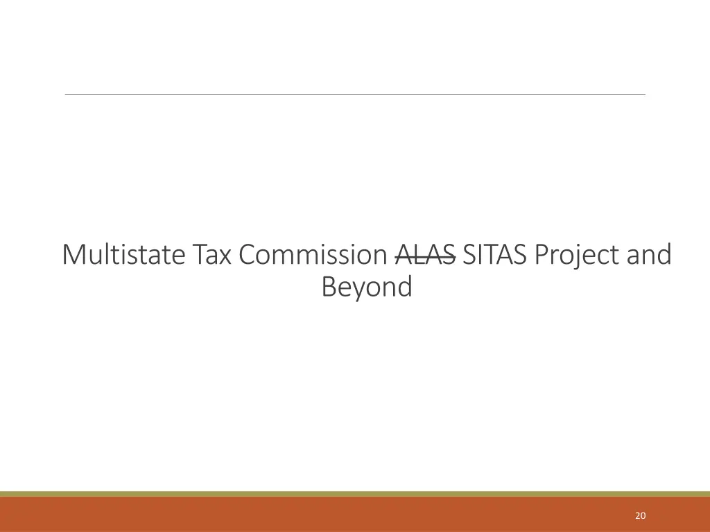 multistate tax commission alas sitas project