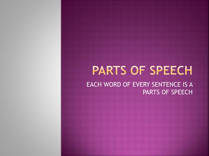 parts of speech