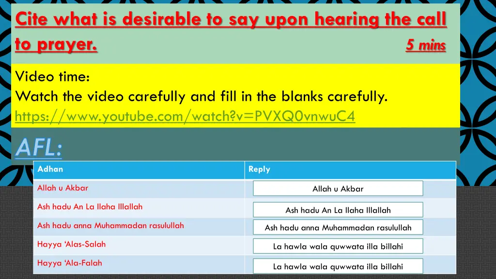 cite what is desirable to say upon hearing