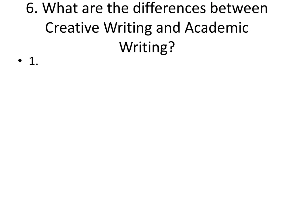 6 what are the differences between creative