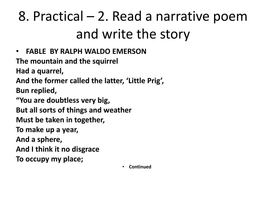 8 practical 2 read a narrative poem and write