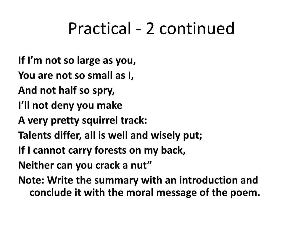 practical 2 continued