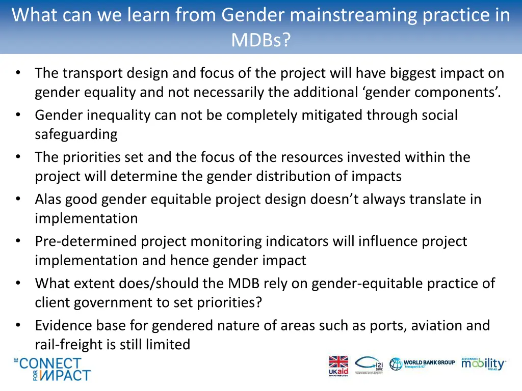 what can we learn from gender mainstreaming