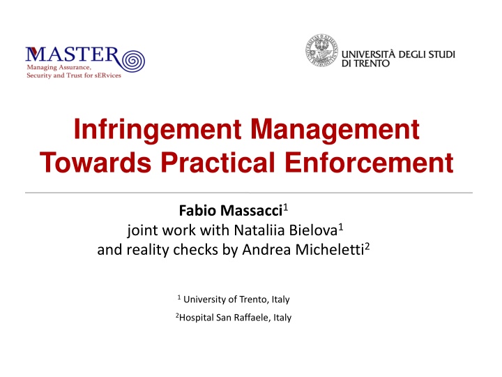 infringement management towards practical