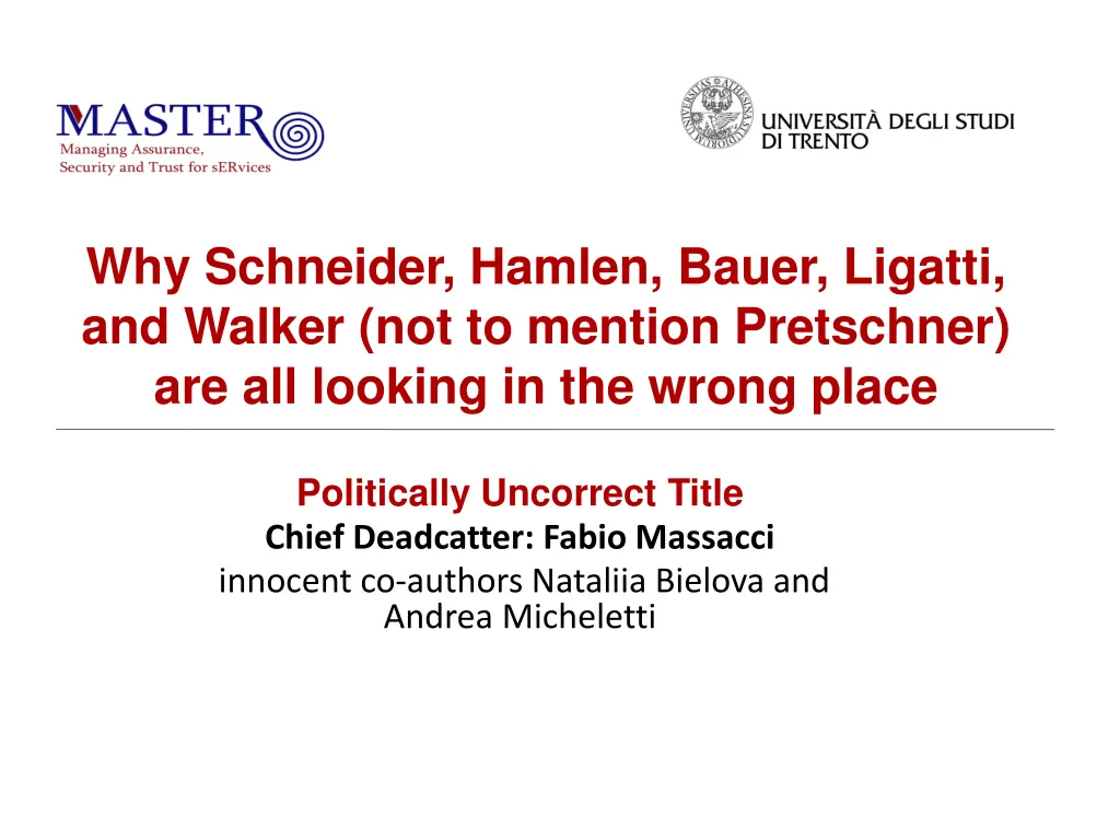 why schneider hamlen bauer ligatti and walker