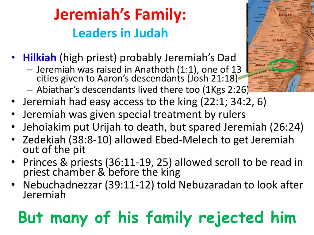 jeremiah s family leaders in judah