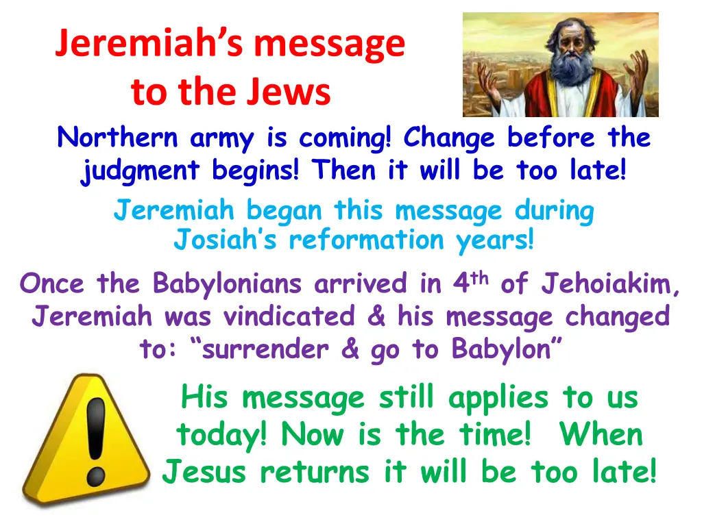 jeremiah s message to the jews northern army