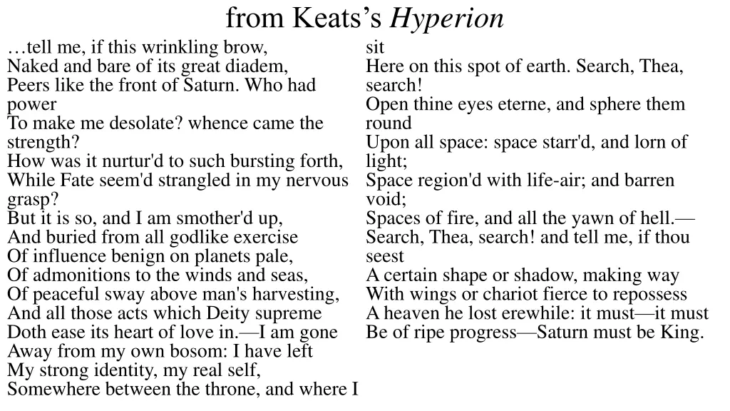 from keats s hyperion