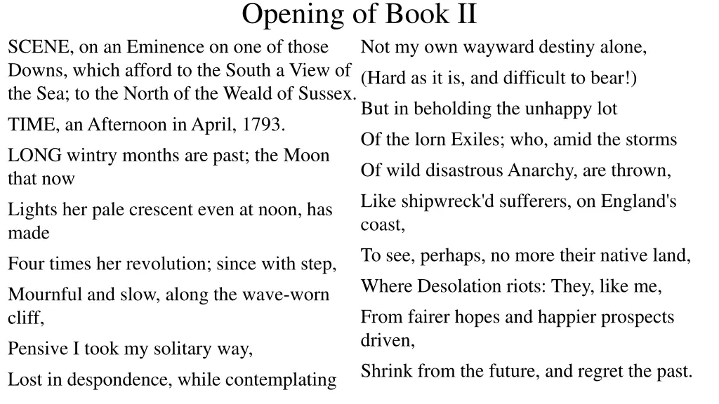 opening of book ii