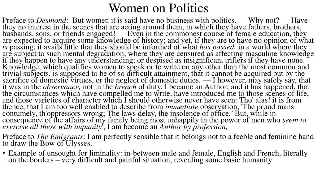 women on politics