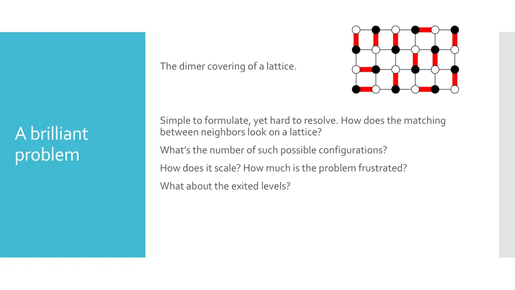 the dimer covering of a lattice