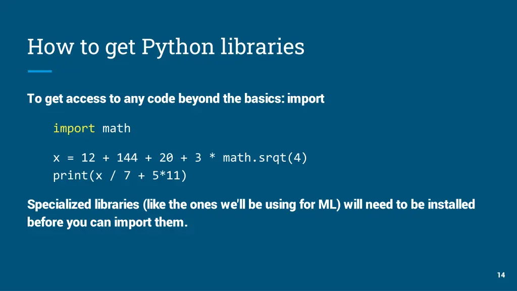 how to get python libraries