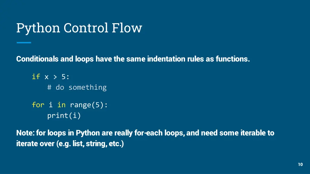 python control flow