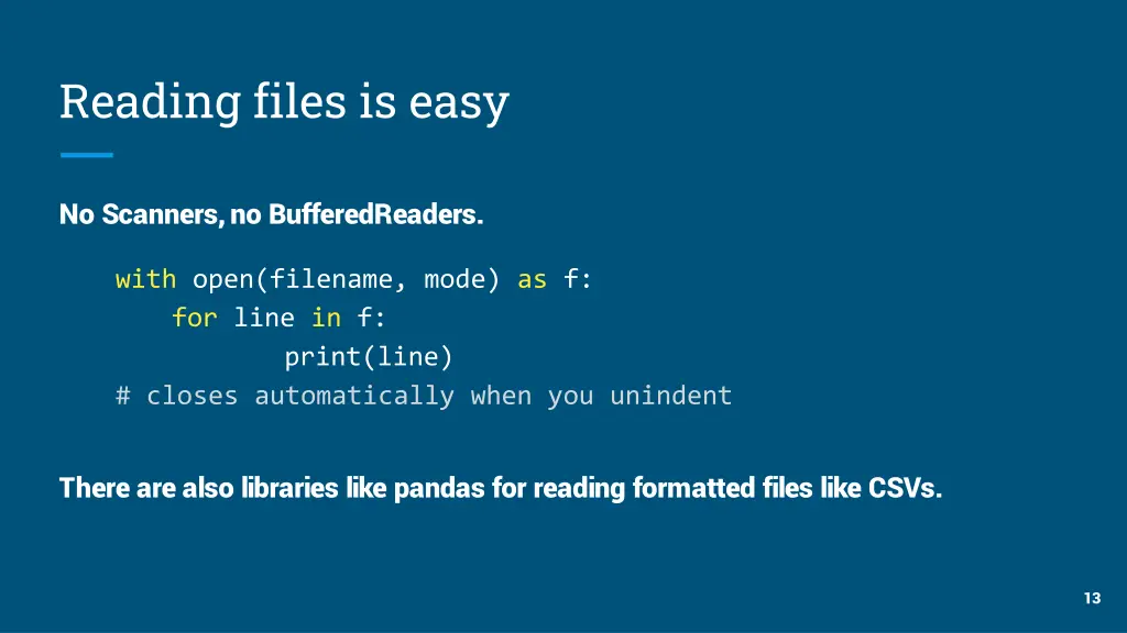 reading files is easy