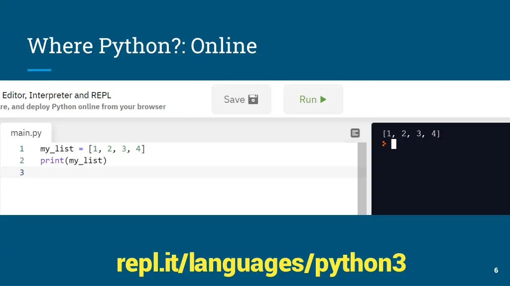 where python online 1