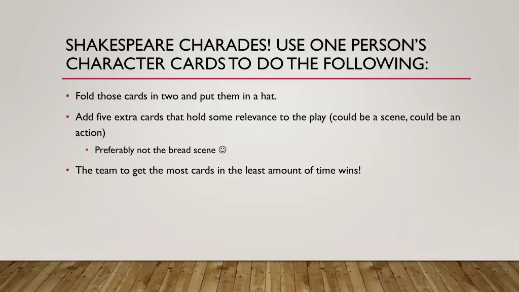 shakespeare charades use one person s character