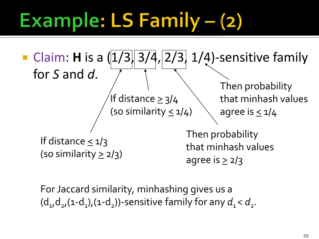 claim h is a 1 3 3 4 2 3 1 4 sensitive family