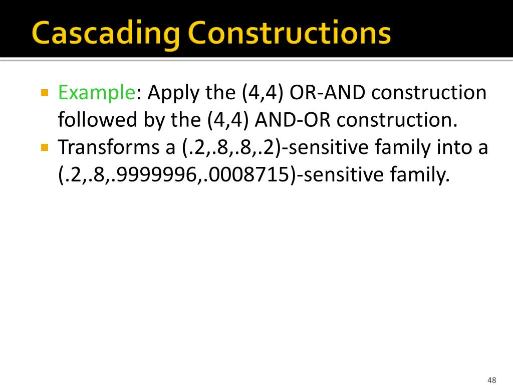 example apply the 4 4 or and construction