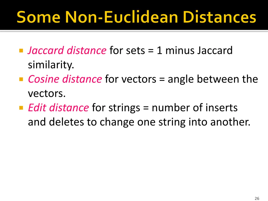 jaccard distance for sets 1 minus jaccard