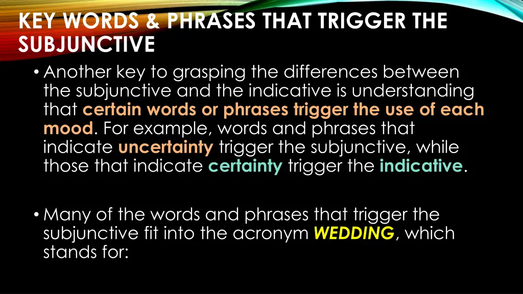 key words phrases that trigger the subjunctive