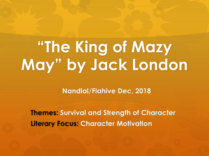 the king of mazy may by jack london