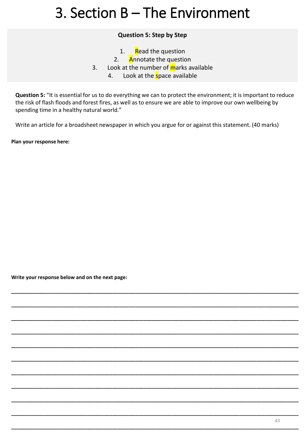 3 section b 3 section b the environment