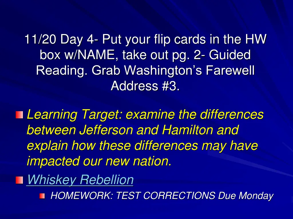 11 20 day 4 put your flip cards