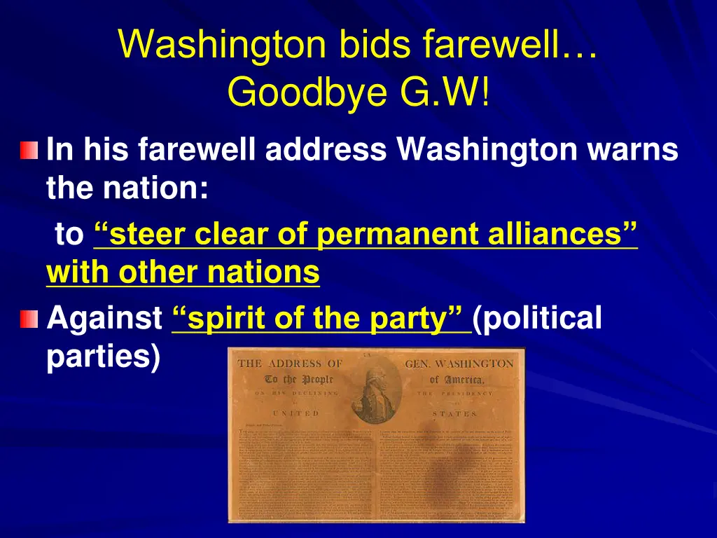 washington bids farewell goodbye