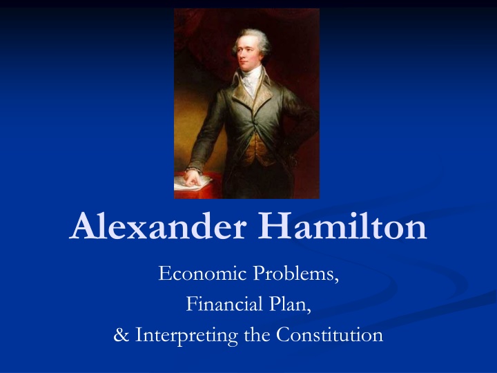 alexander hamilton economic problems financial