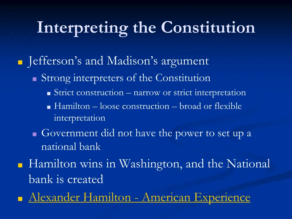 interpreting the constitution 1