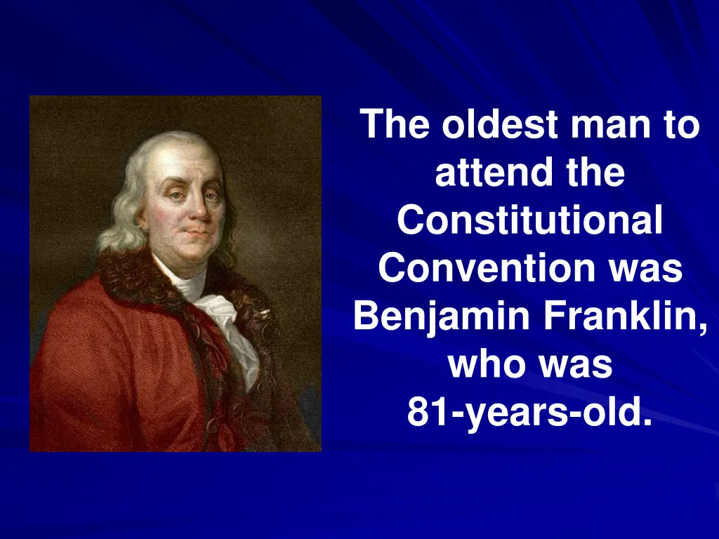 the oldest man to attend the constitutional