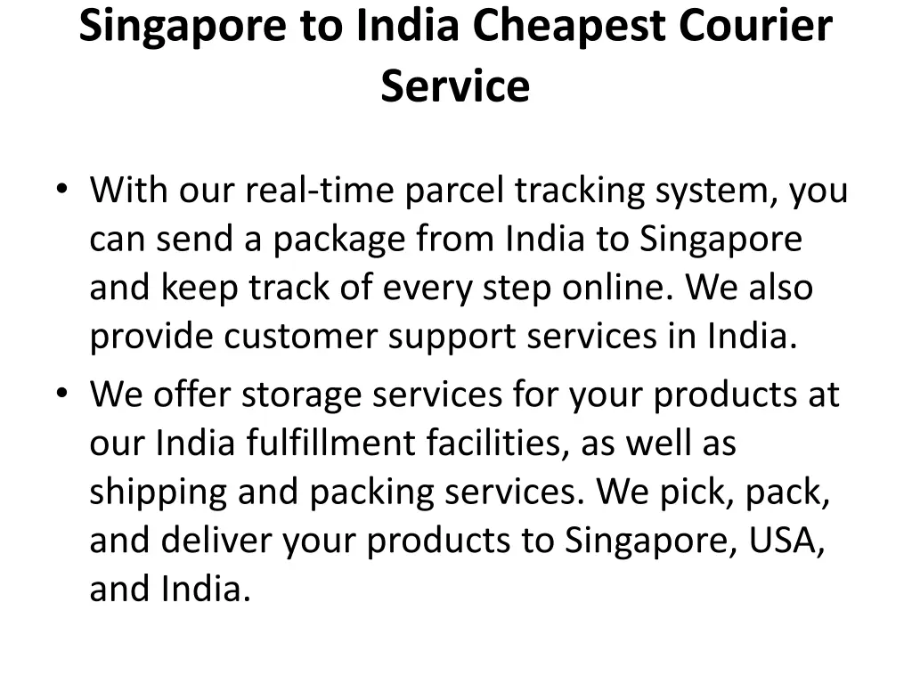 singapore to india cheapest courier service 1