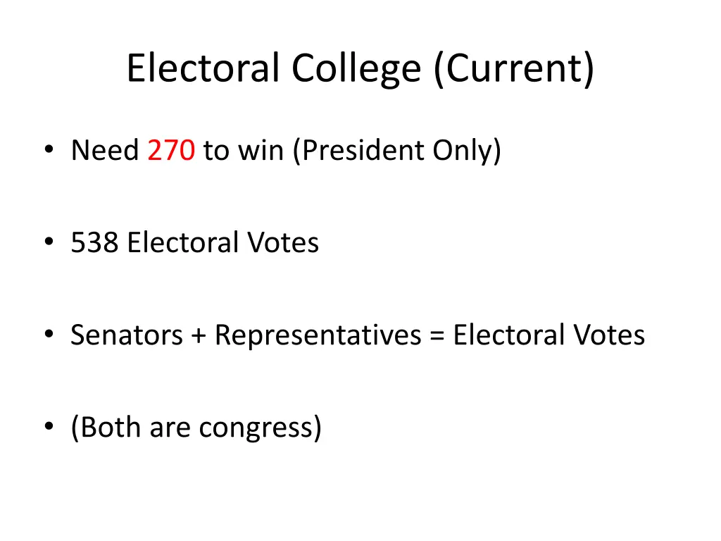 electoral college current