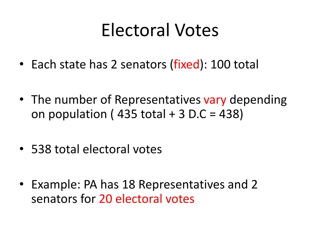 electoral votes