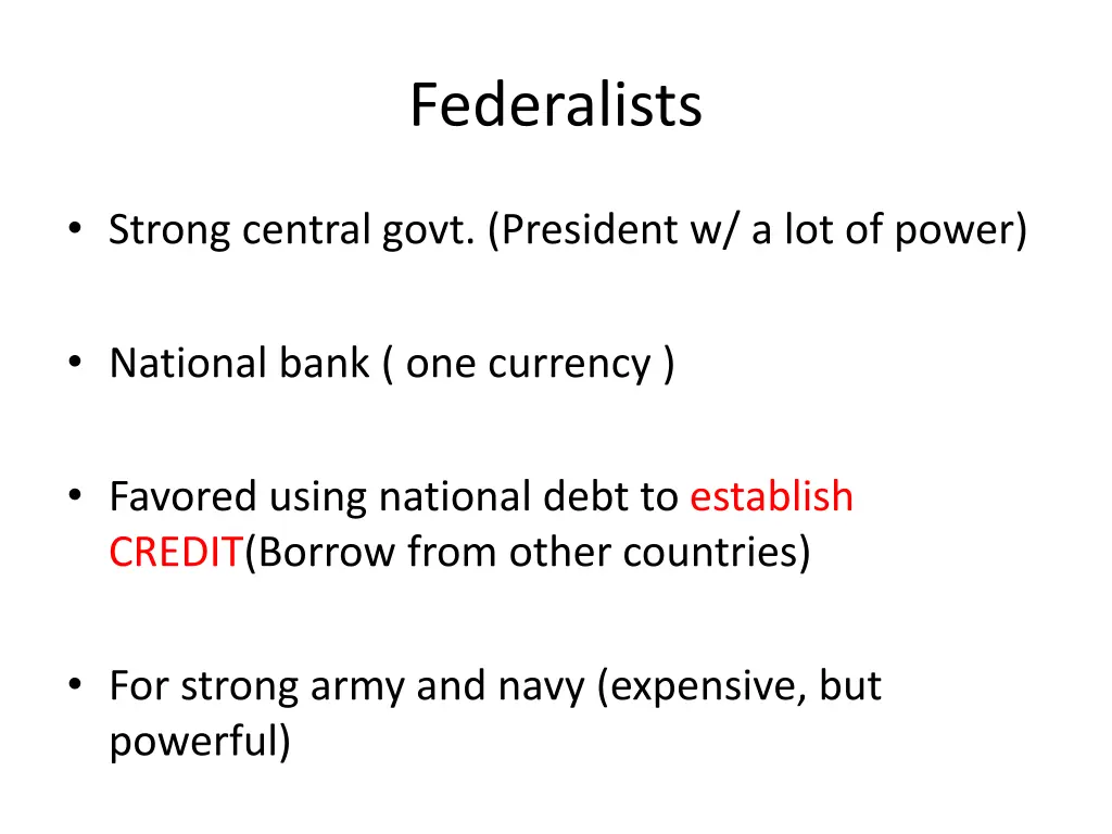 federalists