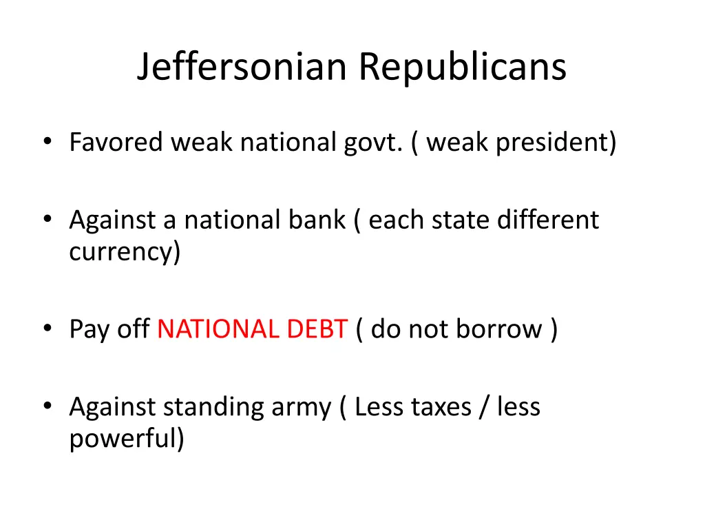 jeffersonian republicans