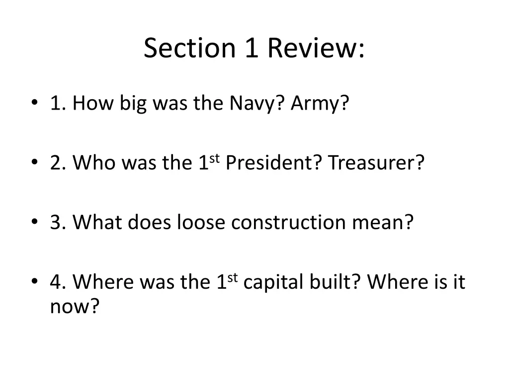 section 1 review