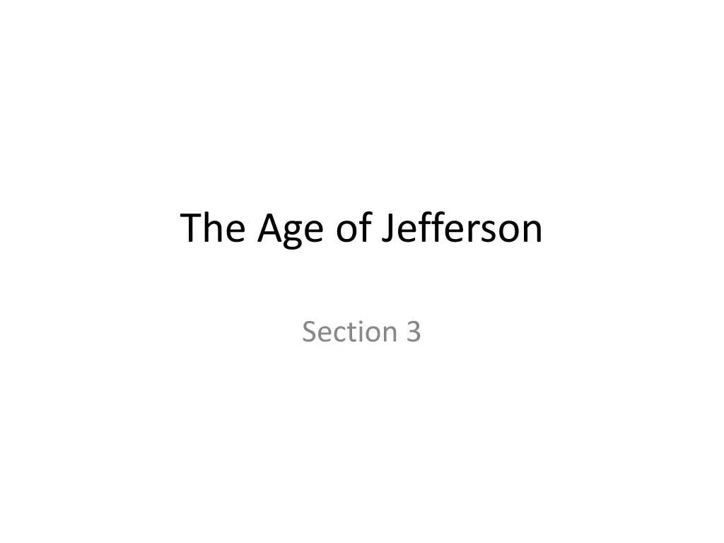 the age of jefferson