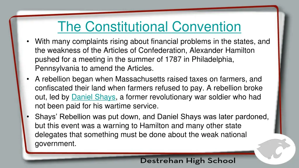 the constitutional convention with many