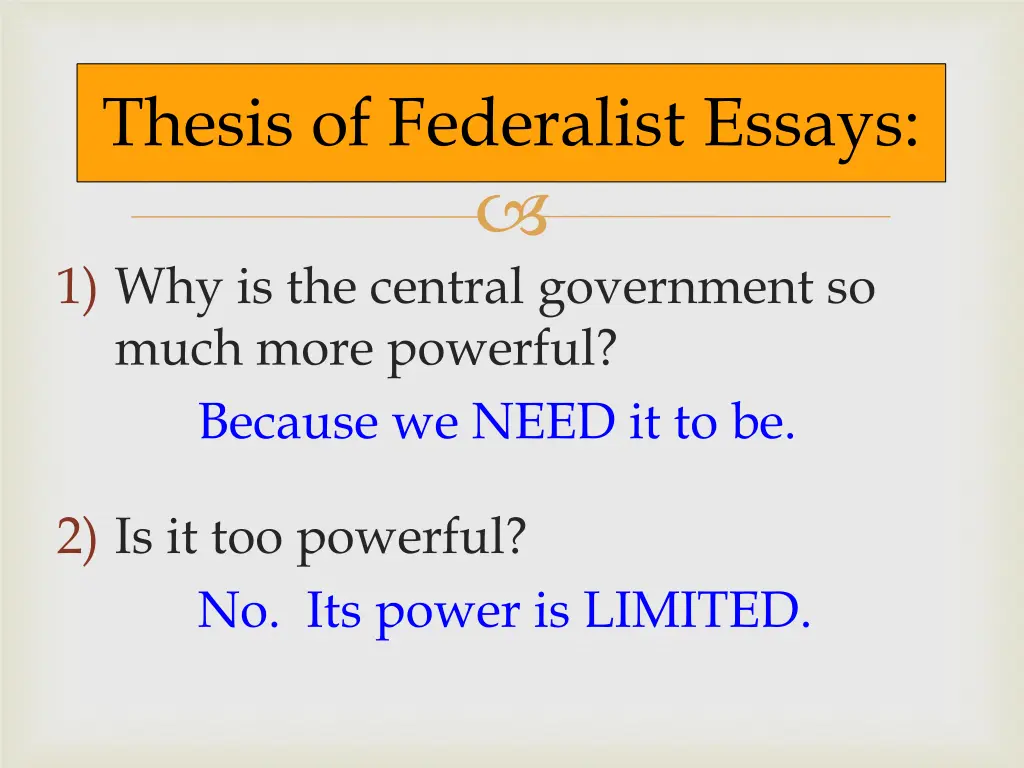 thesis of federalist essays