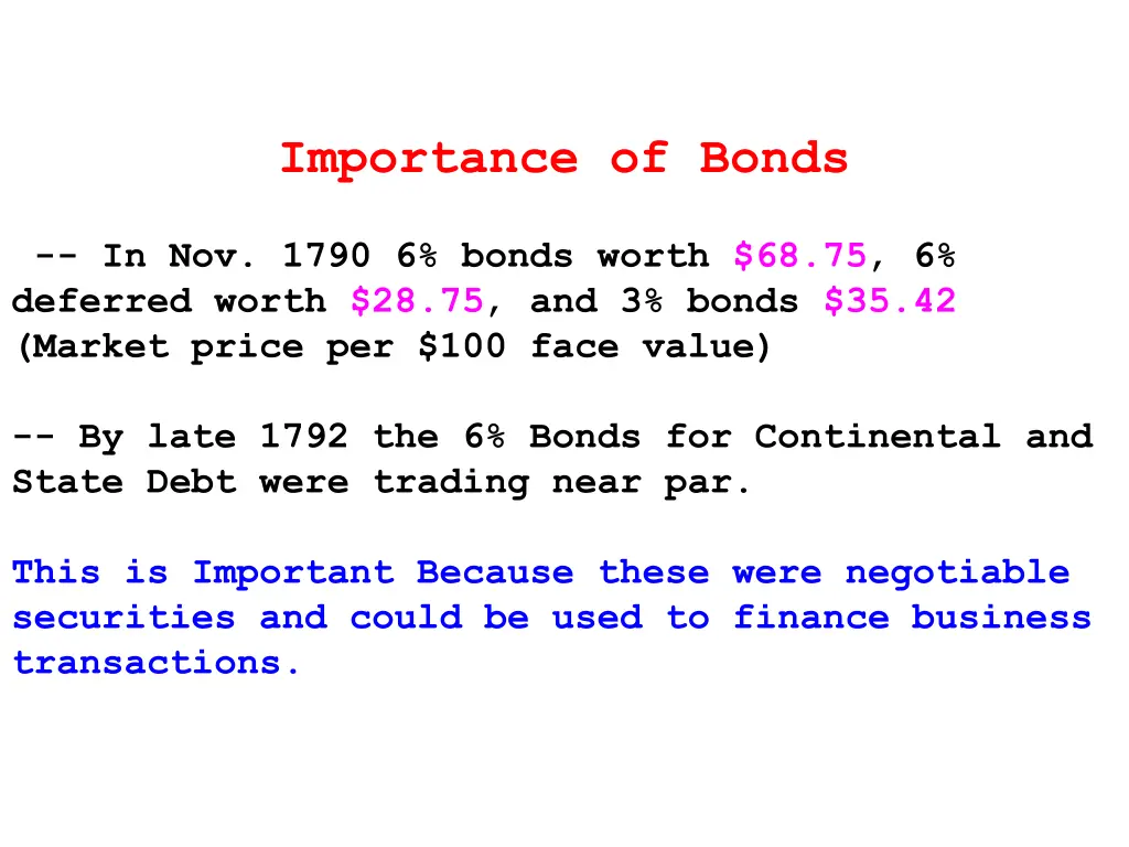 importance of bonds